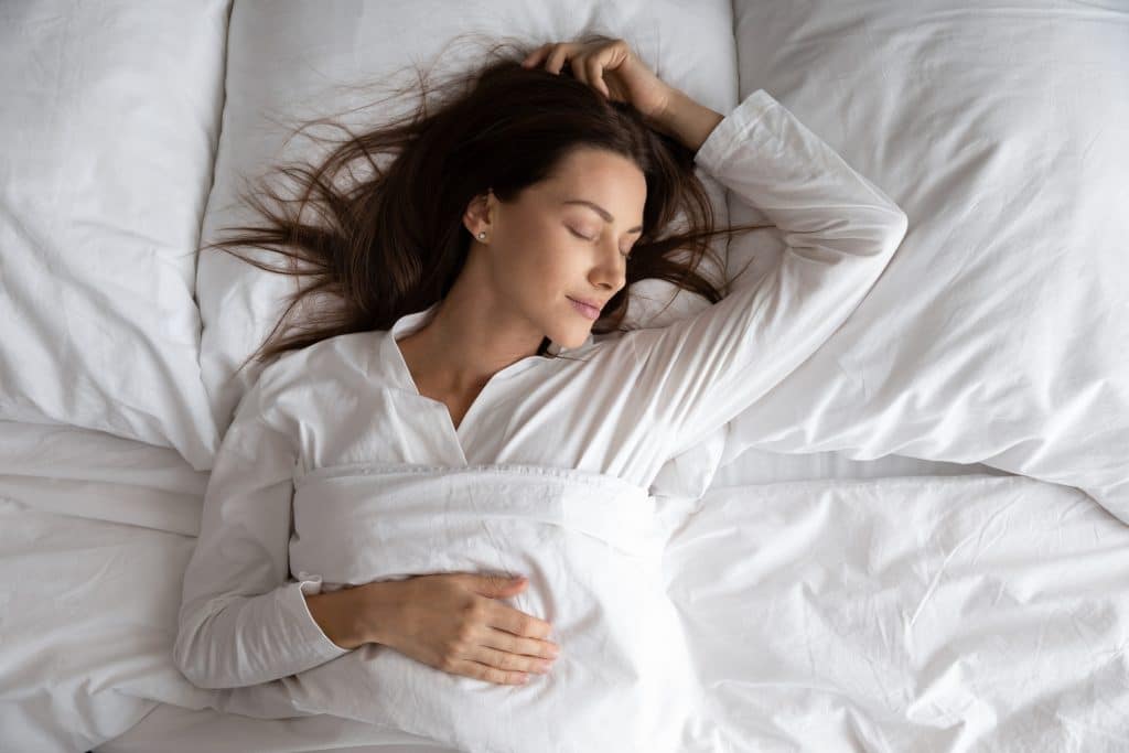 Woman enjoying beauty sleep to have great skin